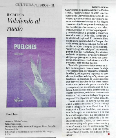 Reseña de «Puelches» en diario Perfil