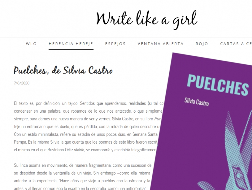 Reseña del poemario "Puelches" de Silvia Castro